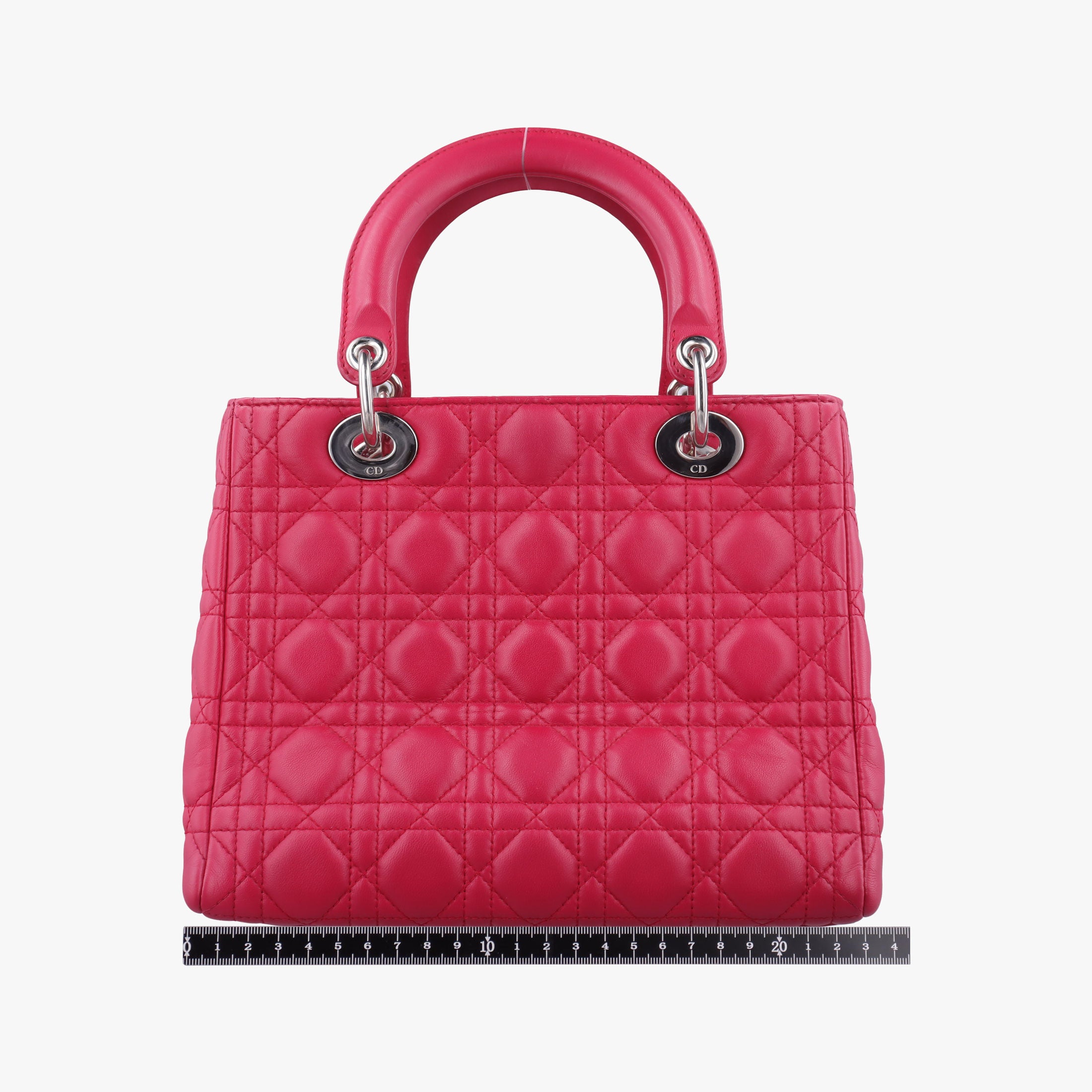 Pre-owned Christian Dior Lady Dior Rose lambskin  handbag | stylenewstar