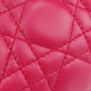 Pre-owned Christian Dior Lady Dior Rose lambskin  handbag | stylenewstar