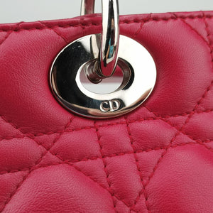 Pre-owned Christian Dior Lady Dior Rose lambskin  handbag | stylenewstar