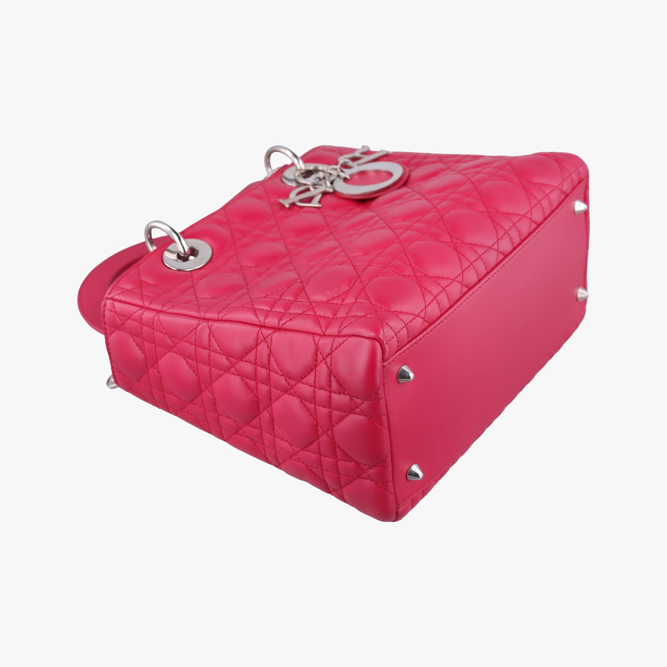 Pre-owned Christian Dior Lady Dior Rose lambskin  handbag | stylenewstar