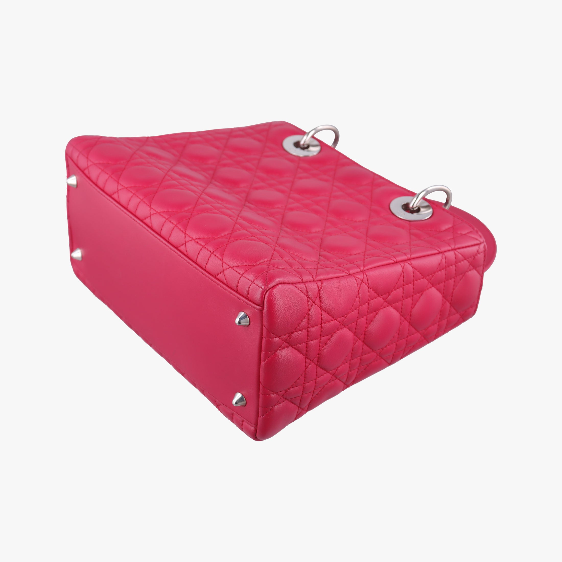 Pre-owned Christian Dior Lady Dior Rose lambskin  handbag | stylenewstar