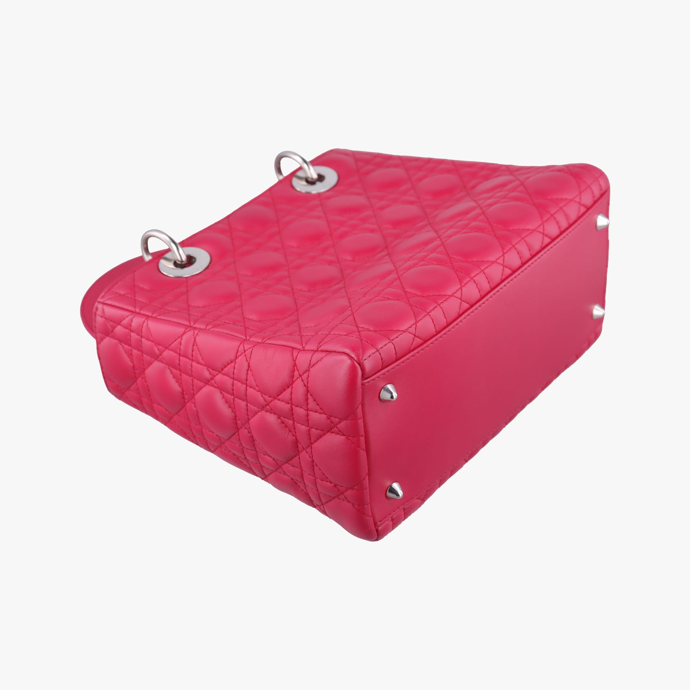 Pre-owned Christian Dior Lady Dior Rose lambskin  handbag | stylenewstar