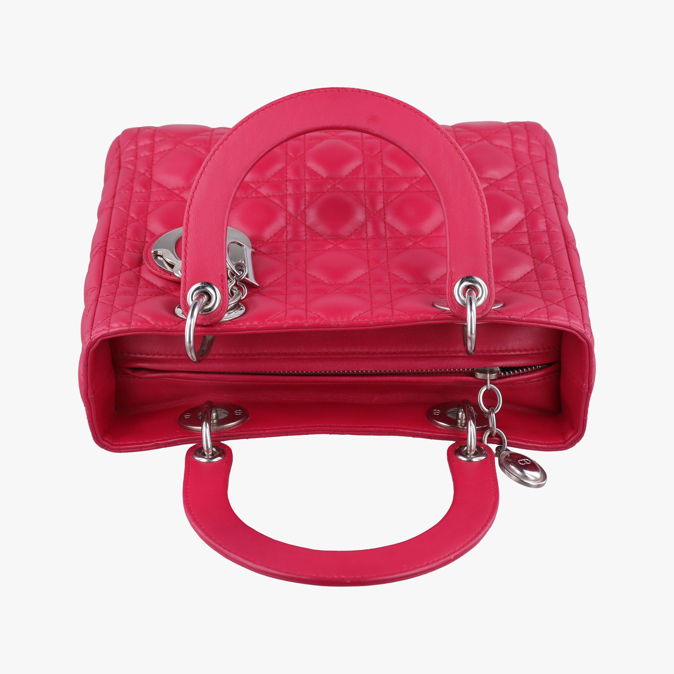 Pre-owned Christian Dior Lady Dior Rose lambskin  handbag | stylenewstar