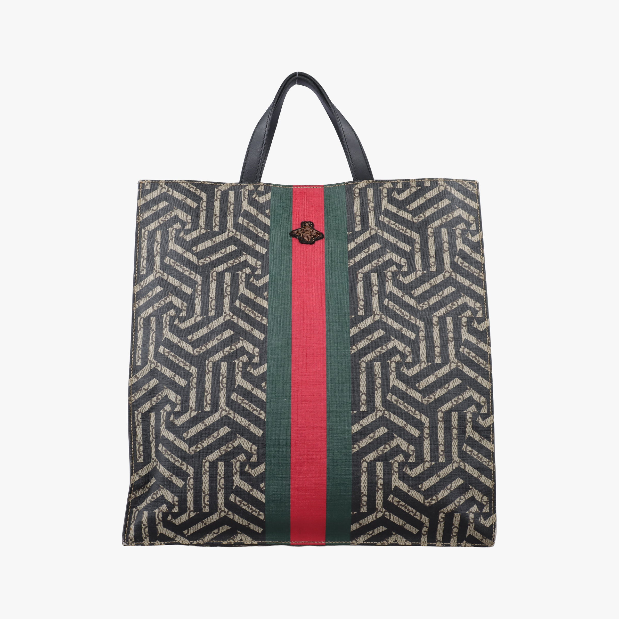 Pre-owned Gucci GG Supreme Bee Multicolour PVC coated canvas 450950 handbag | stylenewstar