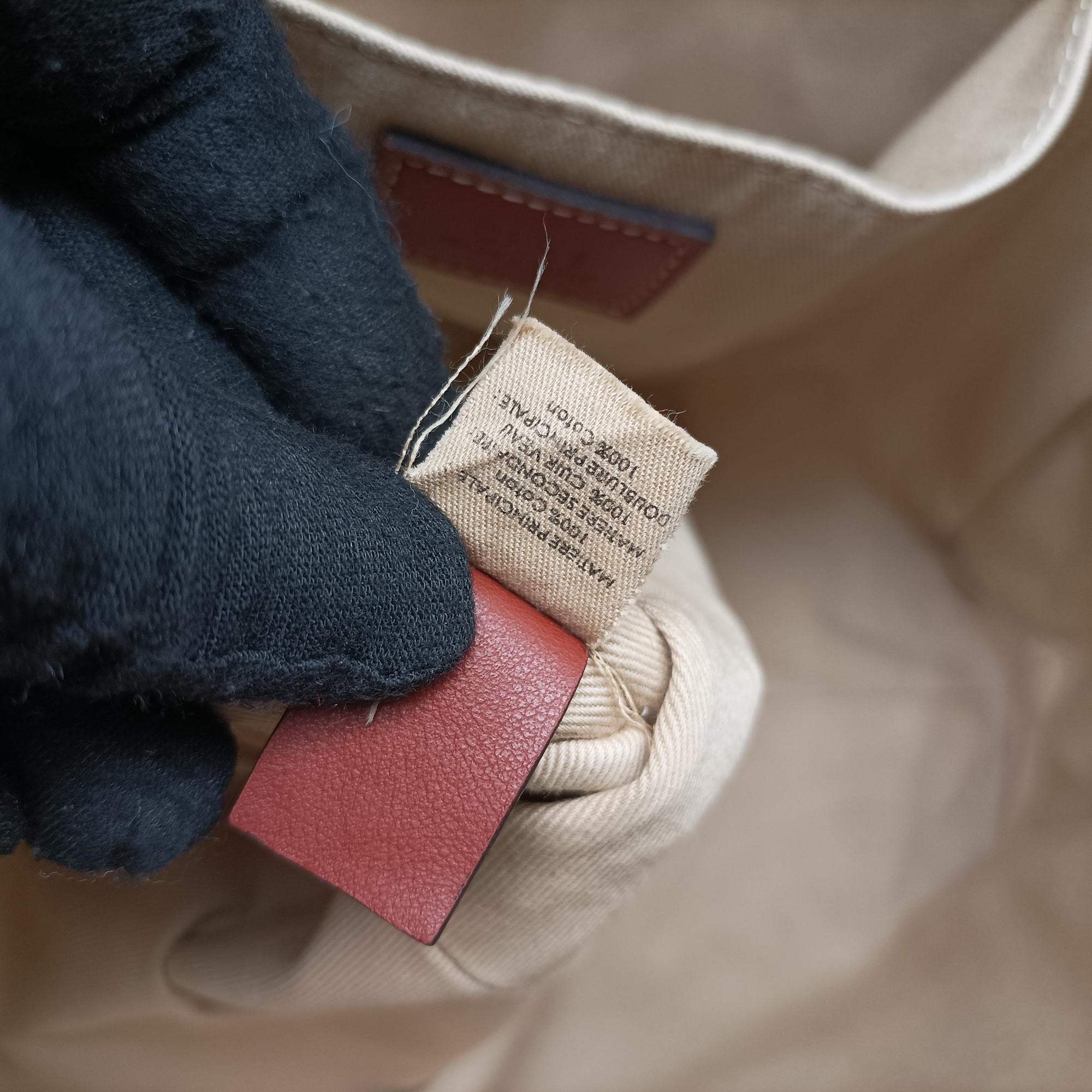 Pre-owned Chloe Woody Beige×Brown×Black canvas  handbag | stylenewstar
