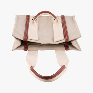 Pre-owned Chloe Woody Beige×Brown×Black canvas  handbag | stylenewstar