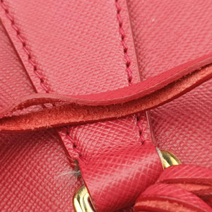 Pre-owned Prada Galleria Red SAFFIANO Leather BN1786 shoulderbag | stylenewstar
