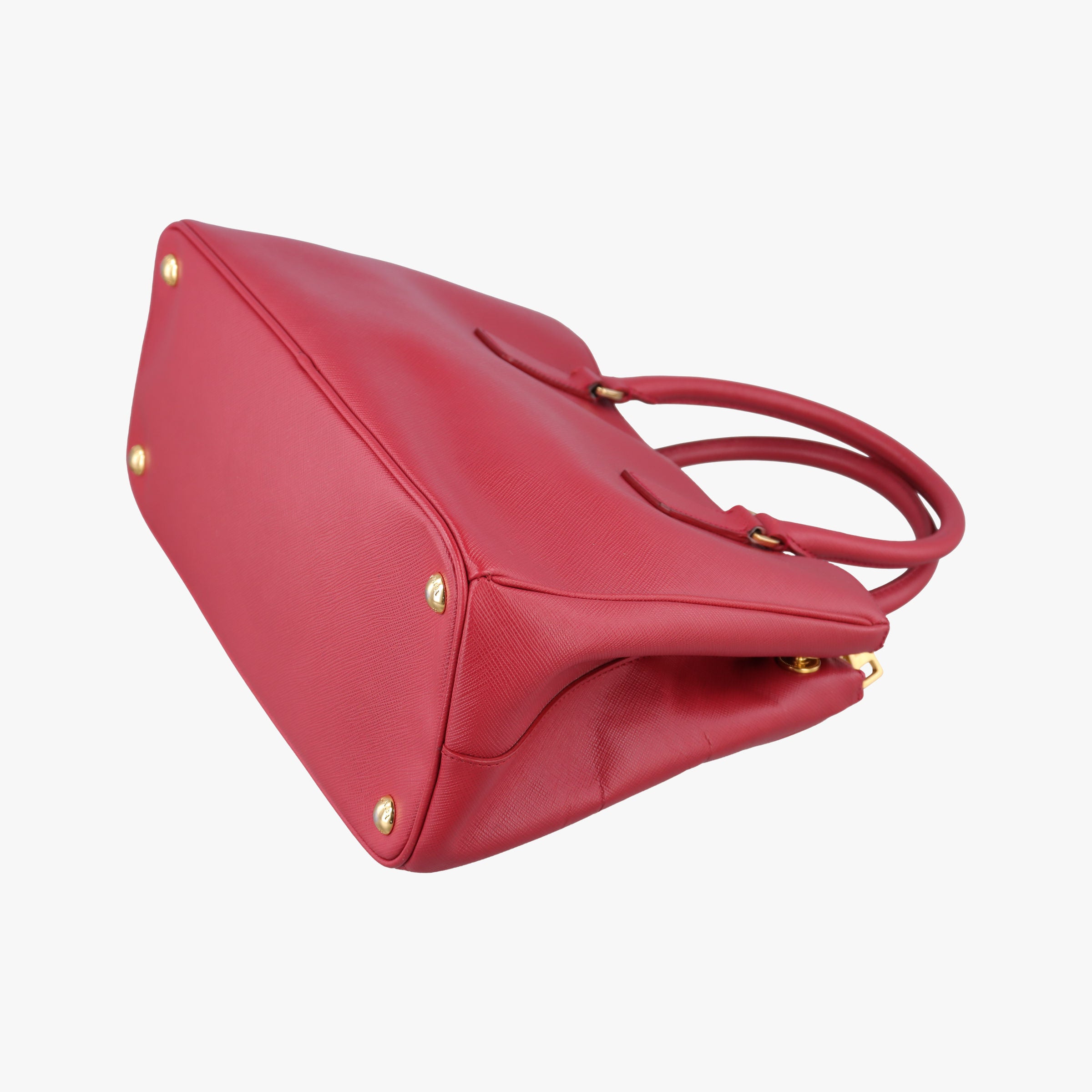 Pre-owned Prada Galleria Red SAFFIANO Leather BN1786 shoulderbag | stylenewstar