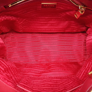 Pre-owned Prada Galleria Red SAFFIANO Leather BN1786 shoulderbag | stylenewstar