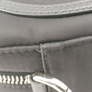 Pre-owned Valentino VLogo Black Nylon × Calfskin Leather  shoulderbag | stylenewstar