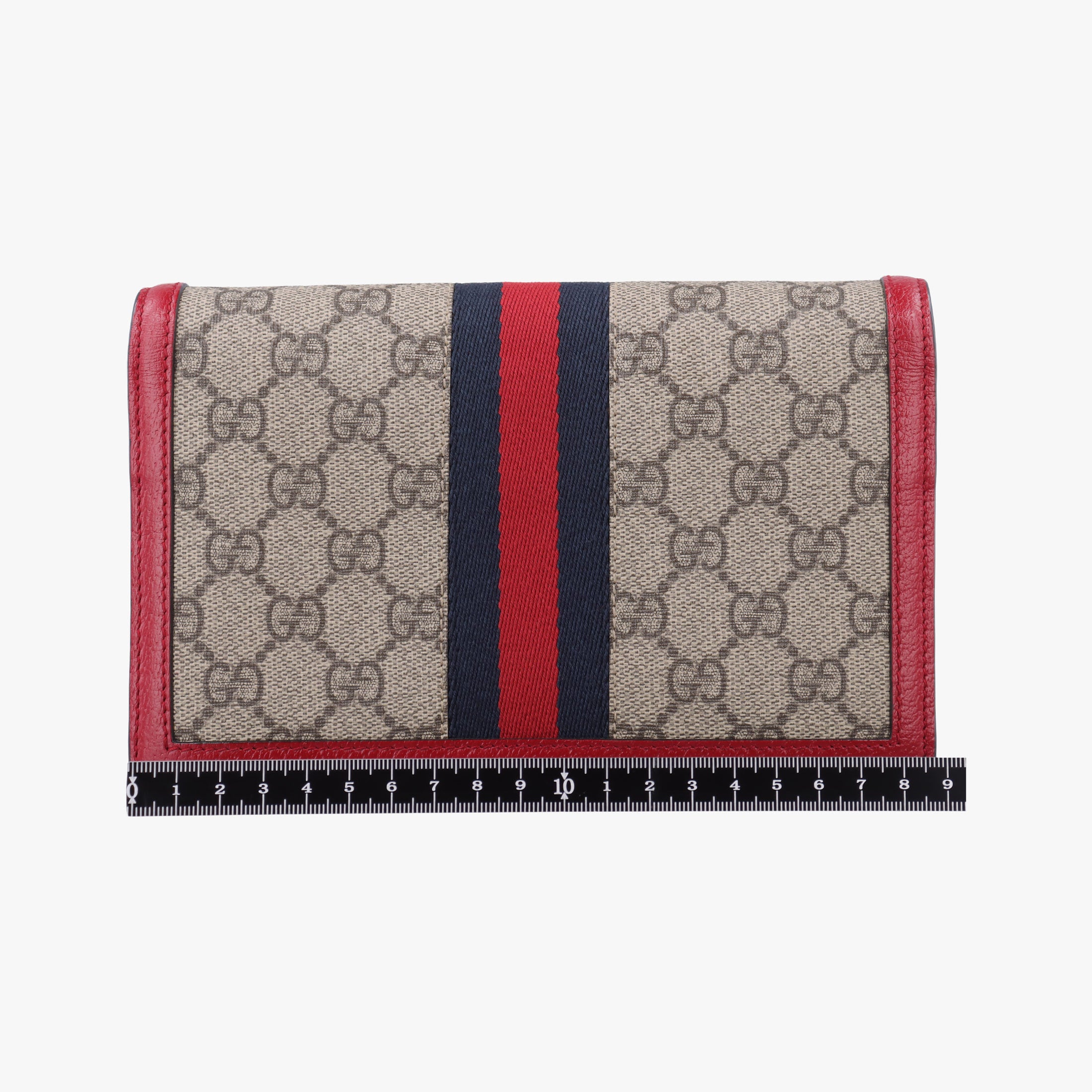 Pre-owned Gucci Queen Margaret beige×red×multi PVC coated canvas×Leather 476079 shoulderbag | stylenewstar