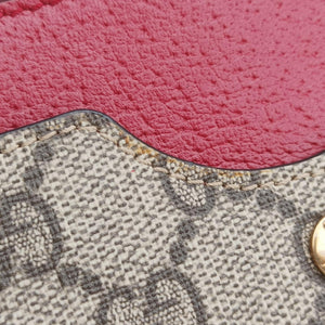 Pre-owned Gucci Queen Margaret beige×red×multi PVC coated canvas×Leather 476079 shoulderbag | stylenewstar