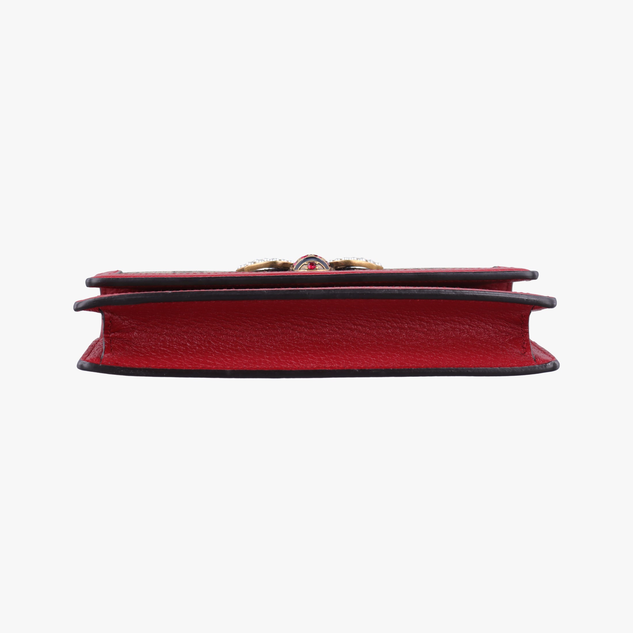 Pre-owned Gucci Queen Margaret beige×red×multi PVC coated canvas×Leather 476079 shoulderbag | stylenewstar