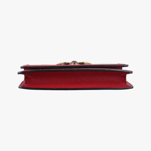 Pre-owned Gucci Queen Margaret beige×red×multi PVC coated canvas×Leather 476079 shoulderbag | stylenewstar