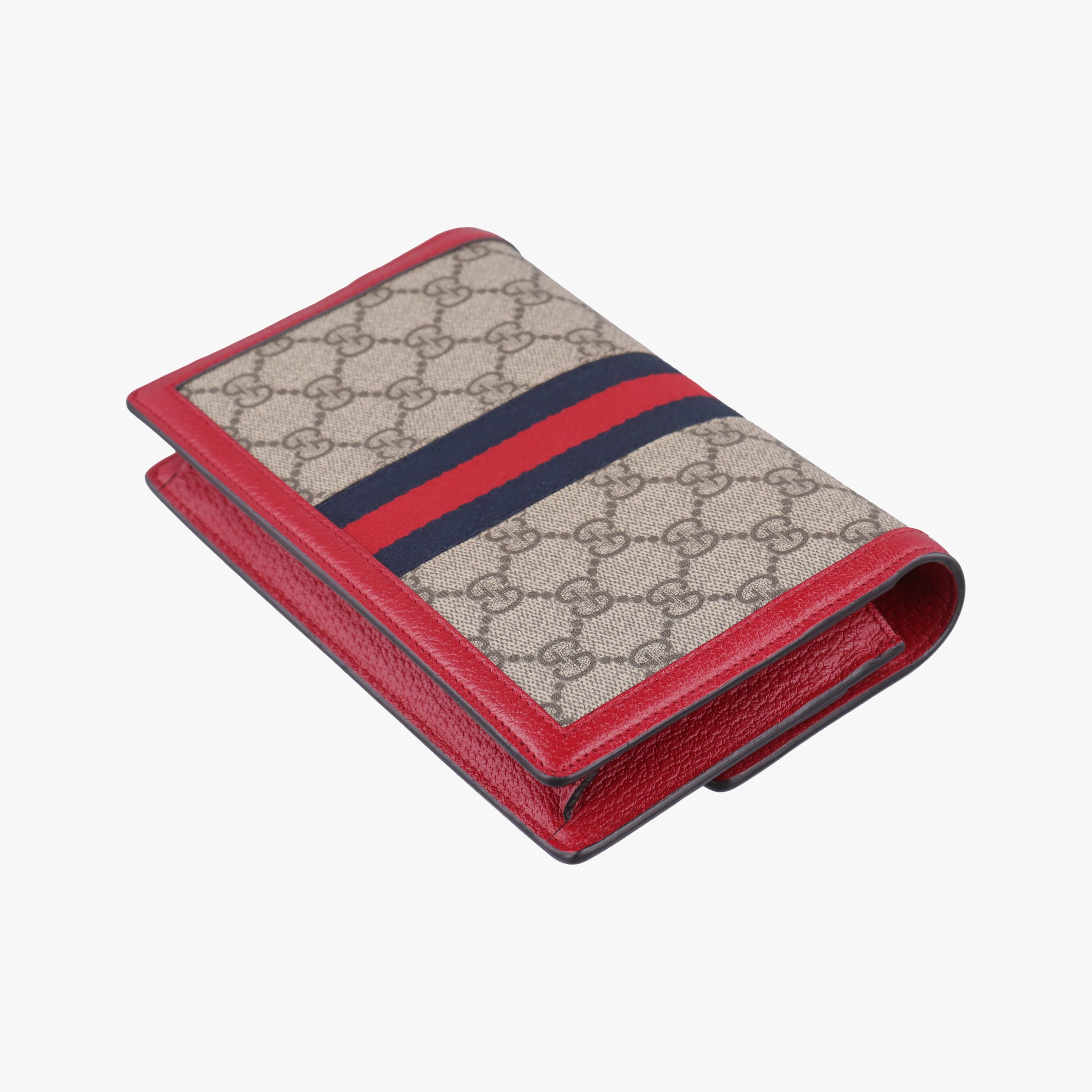 Pre-owned Gucci Queen Margaret beige×red×multi PVC coated canvas×Leather 476079 shoulderbag | stylenewstar