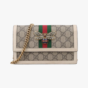 Secondhand Gucci Queen Margaret White×Multicolour PVC coated canvas×Leather 476079 others | stylenewstar