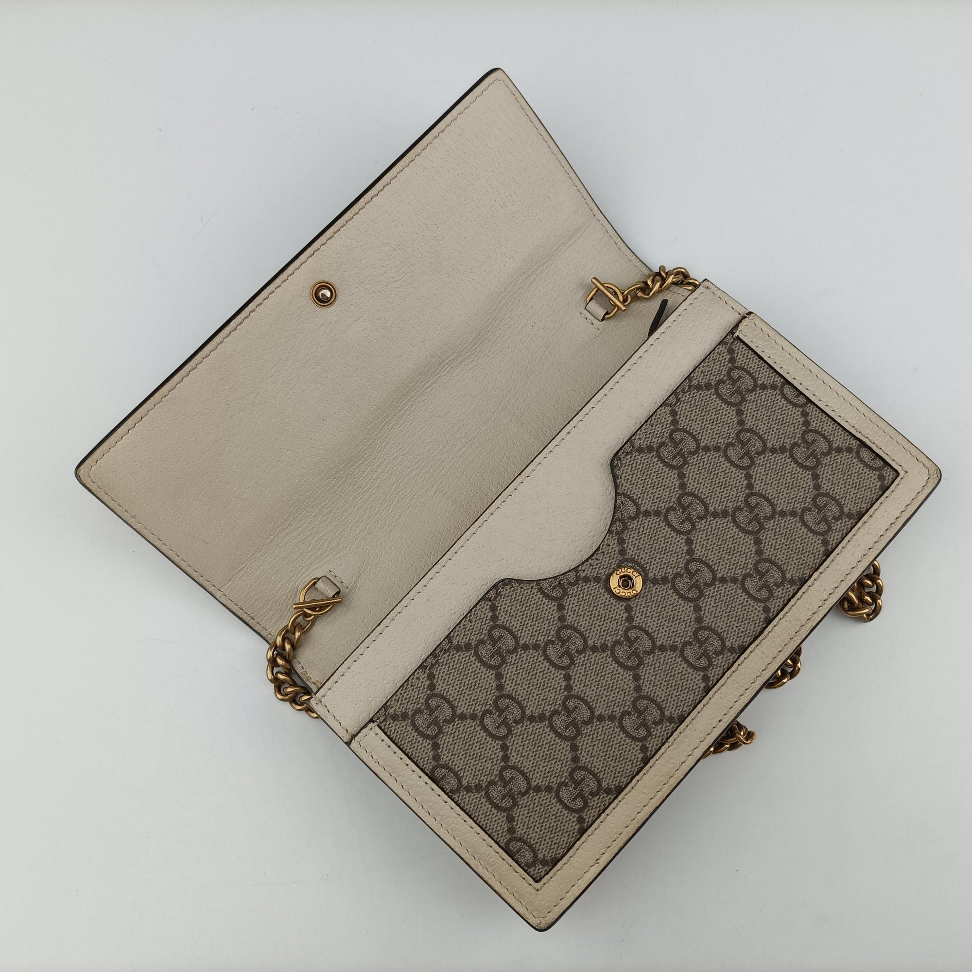 Secondhand Gucci Queen Margaret White×Multicolour PVC coated canvas×Leather 476079 others | stylenewstar