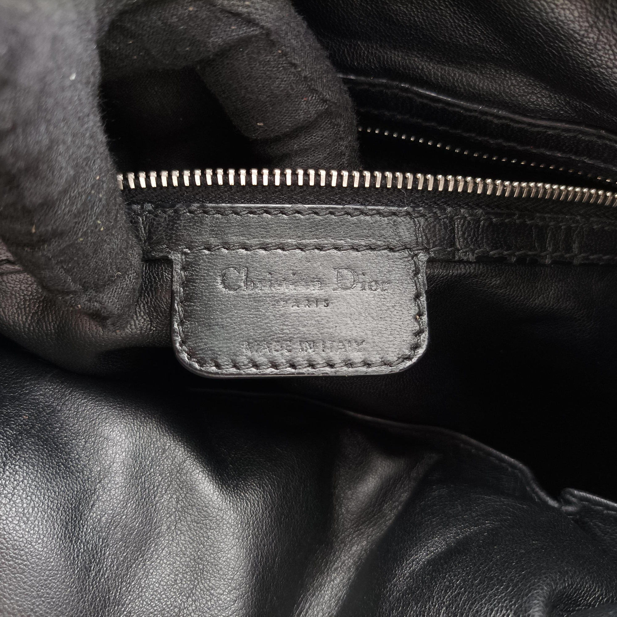 Pre-owned Christian Dior Cannage Dior Soft Shopping Black lambskin  shoulderbag | stylenewstar