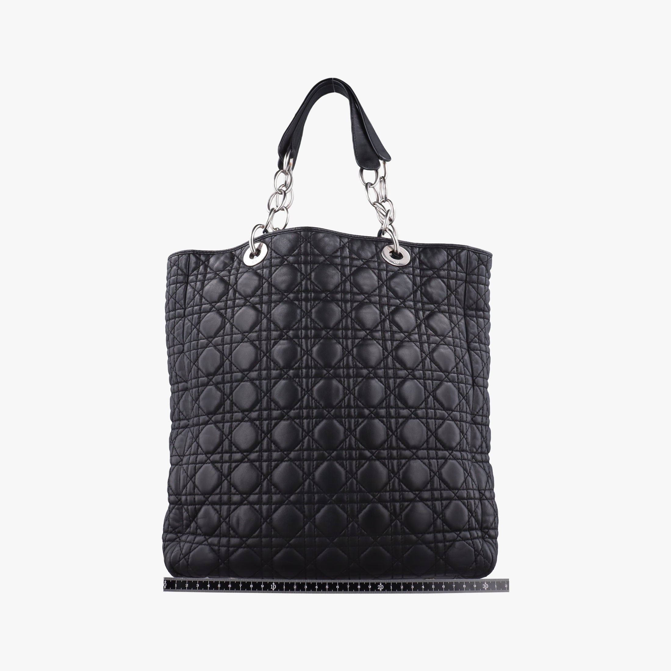 Pre-owned Christian Dior Cannage Dior Soft Shopping Black lambskin  shoulderbag | stylenewstar