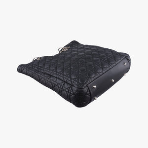Pre-owned Christian Dior Cannage Dior Soft Shopping Black lambskin  shoulderbag | stylenewstar