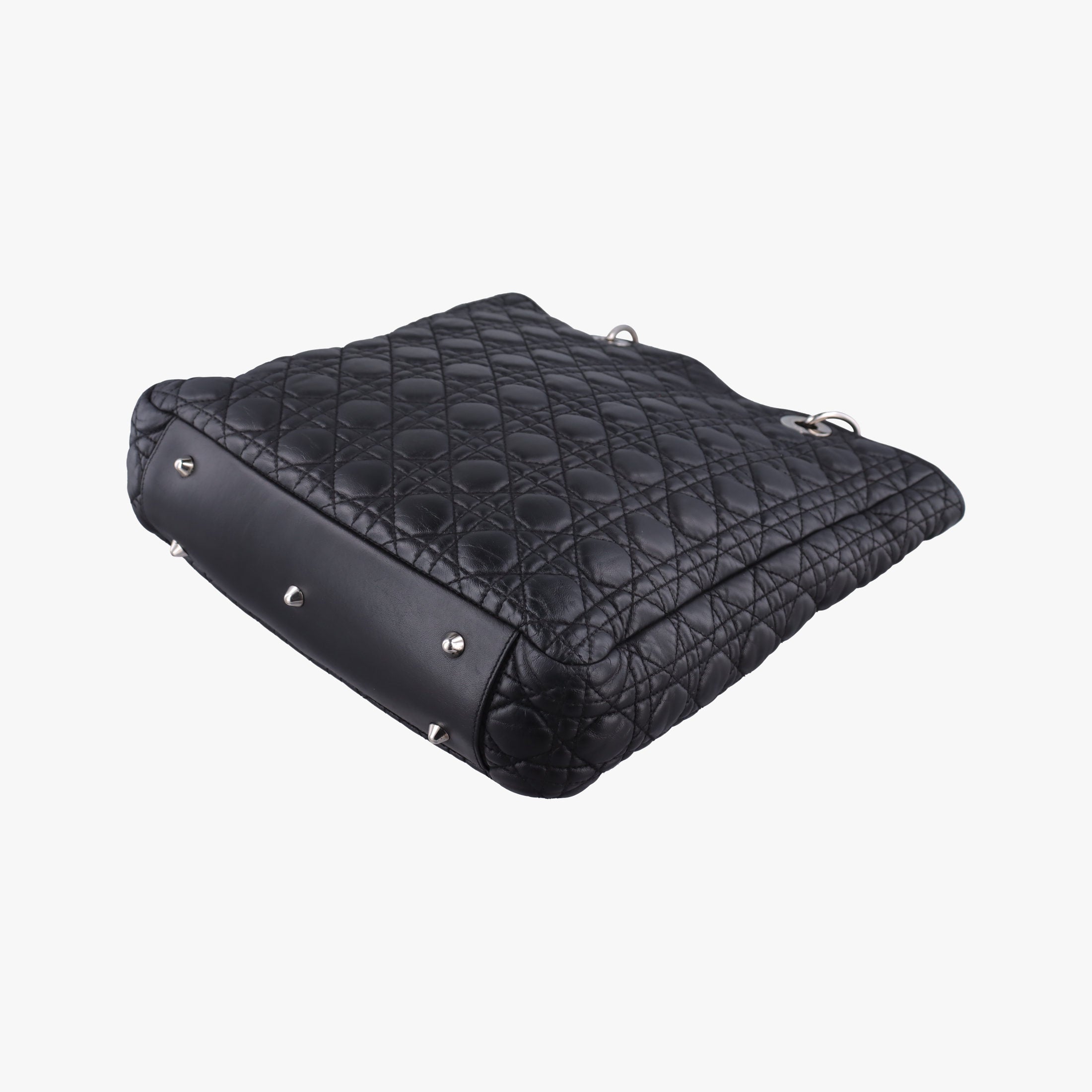 Pre-owned Christian Dior Cannage Dior Soft Shopping Black lambskin  shoulderbag | stylenewstar