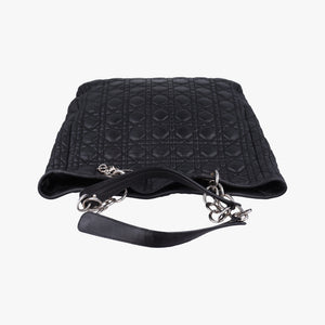 Pre-owned Christian Dior Cannage Dior Soft Shopping Black lambskin  shoulderbag | stylenewstar