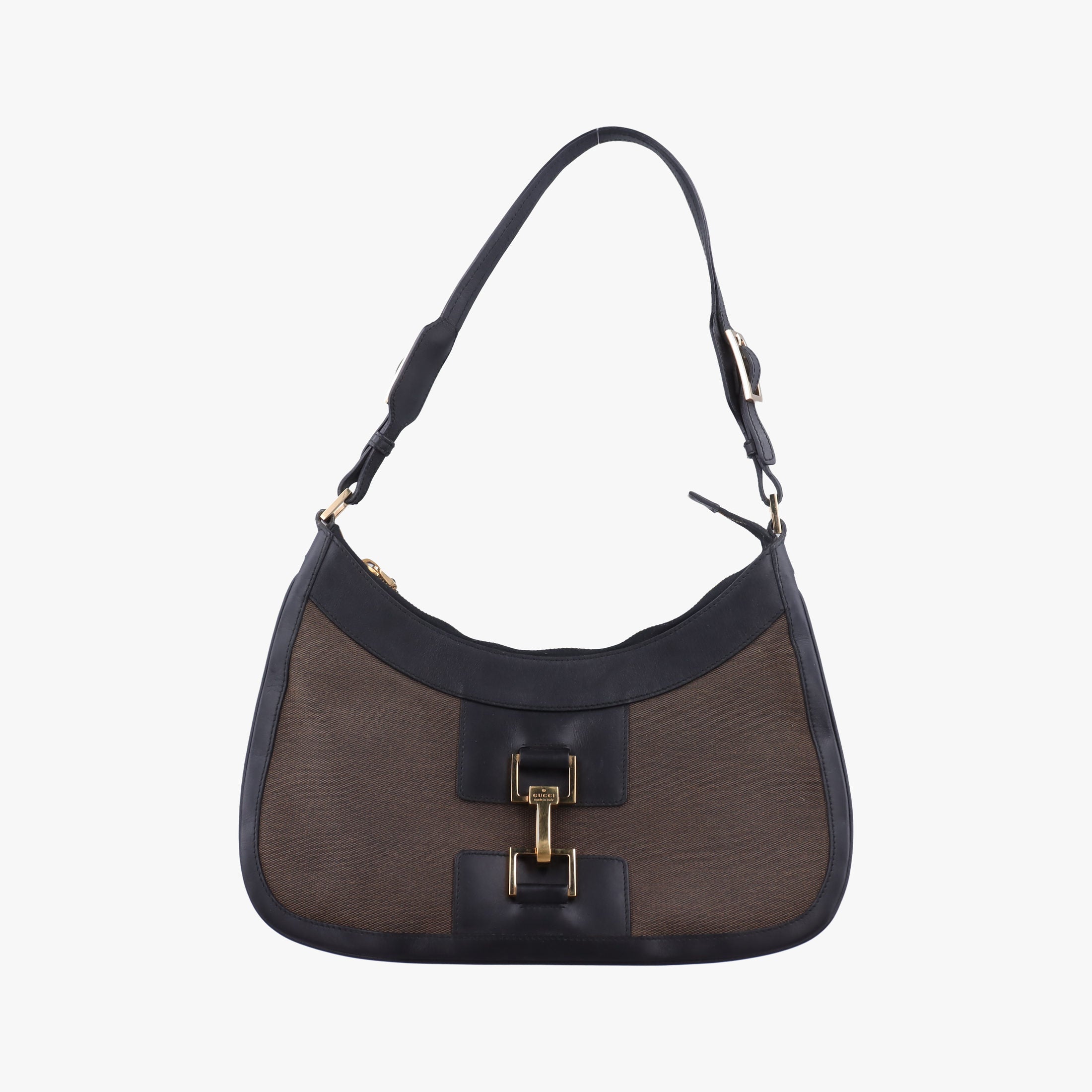 Vintage Gucci Jackie Vintage Black Leather×Canvas 001.41 shoulderbag | stylenewstar