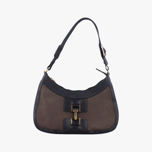 Vintage Gucci Jackie Vintage Black Leather×Canvas 001.41 shoulderbag | stylenewstar