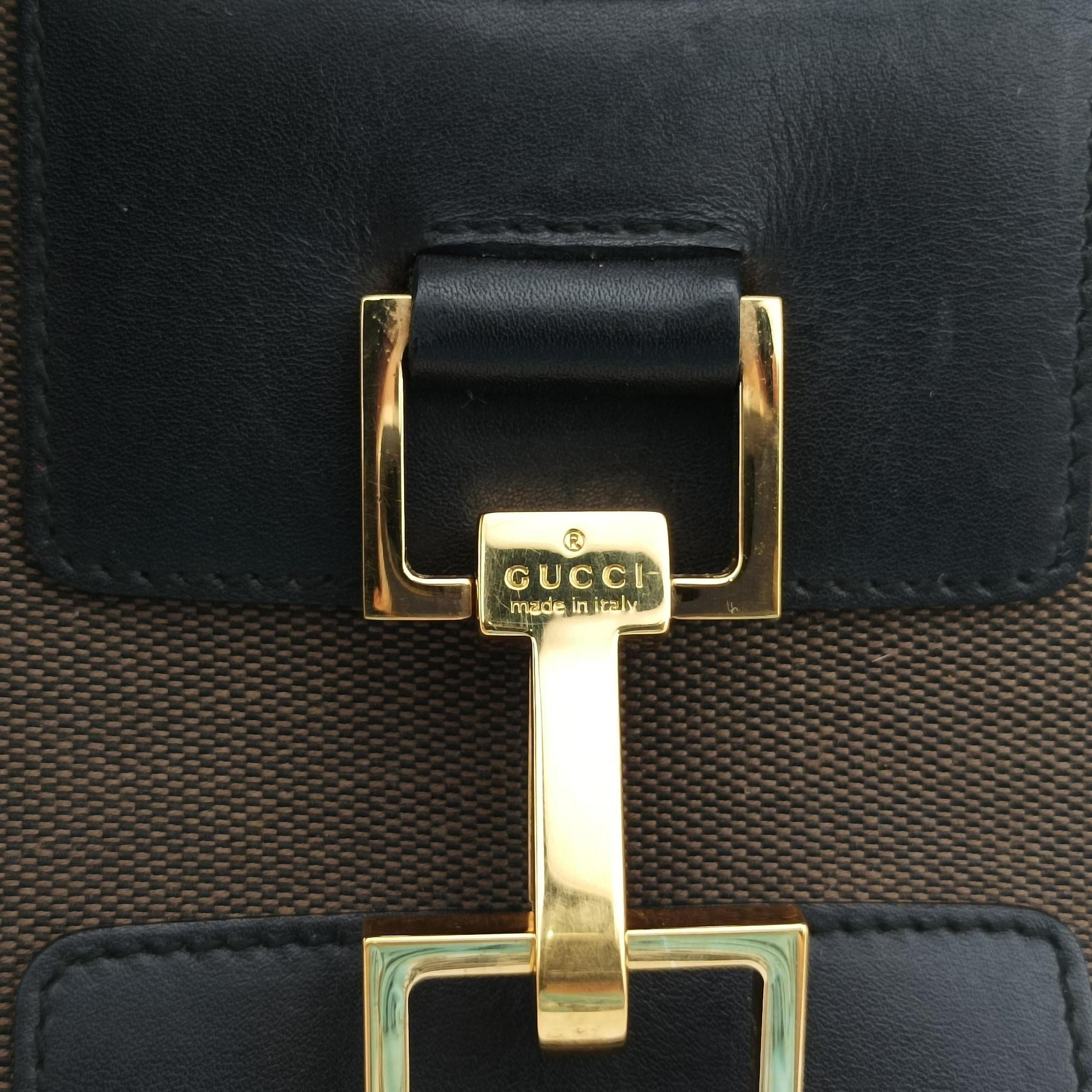 Vintage Gucci Jackie Vintage Black Leather×Canvas 001.41 shoulderbag | stylenewstar