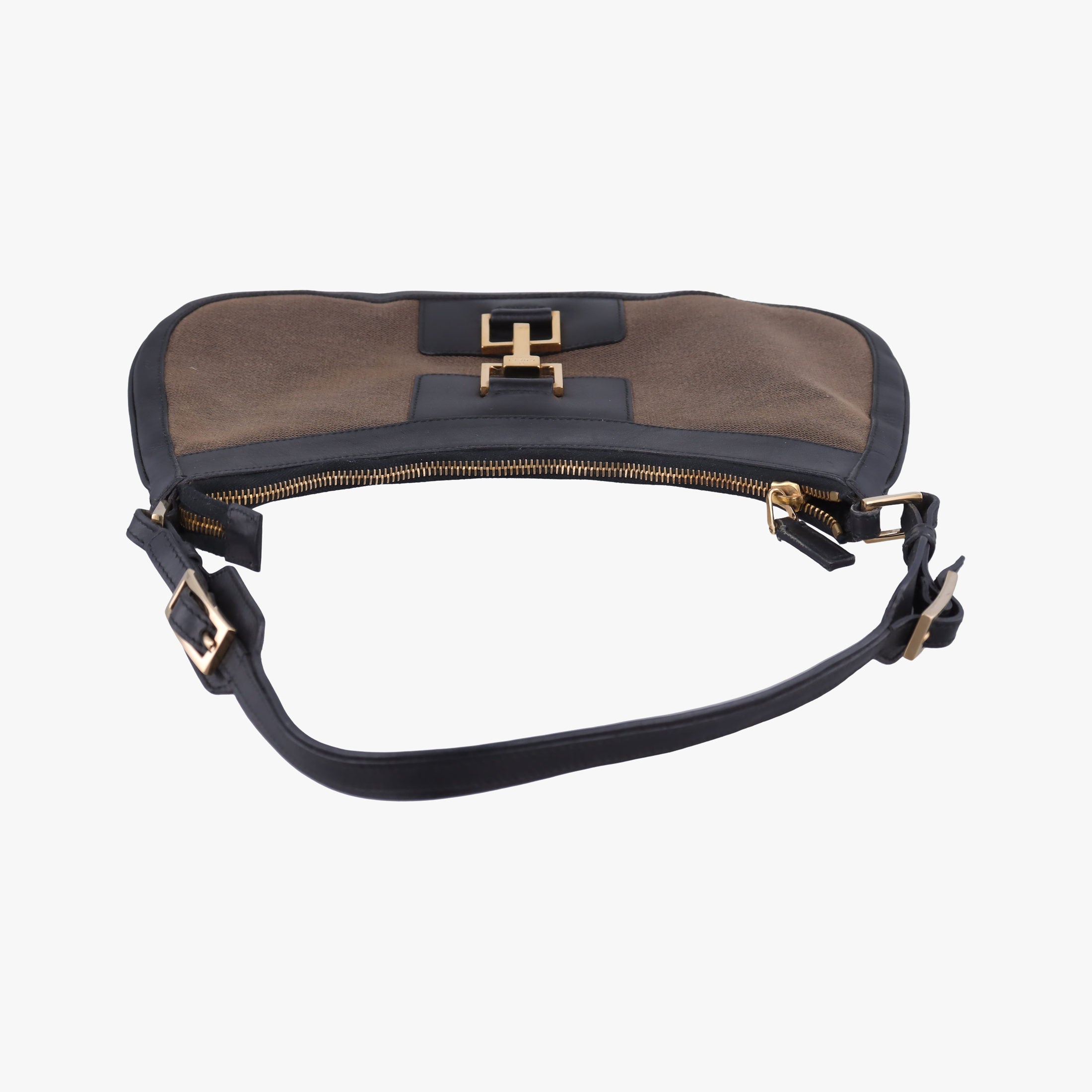 Vintage Gucci Jackie Vintage Black Leather×Canvas 001.41 shoulderbag | stylenewstar