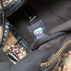Pre-owned Fendi フォーエバー バウレット Multicolor スパンコール刺繍 ウールファブリック × パテント 8BL068 handbag | stylenewstar