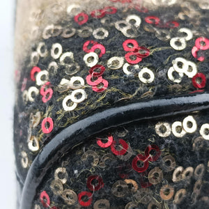 Pre-owned Fendi フォーエバー バウレット Multicolor スパンコール刺繍 ウールファブリック × パテント 8BL068 handbag | stylenewstar
