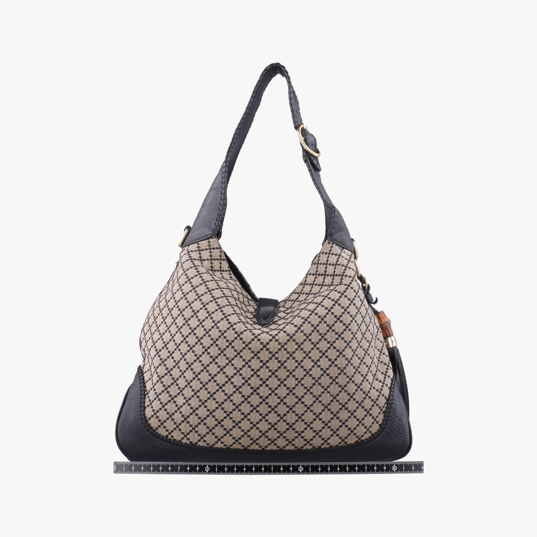 Pre-owned Gucci New Jackie Brown×Black canvas 246907 shoulderbag | stylenewstar