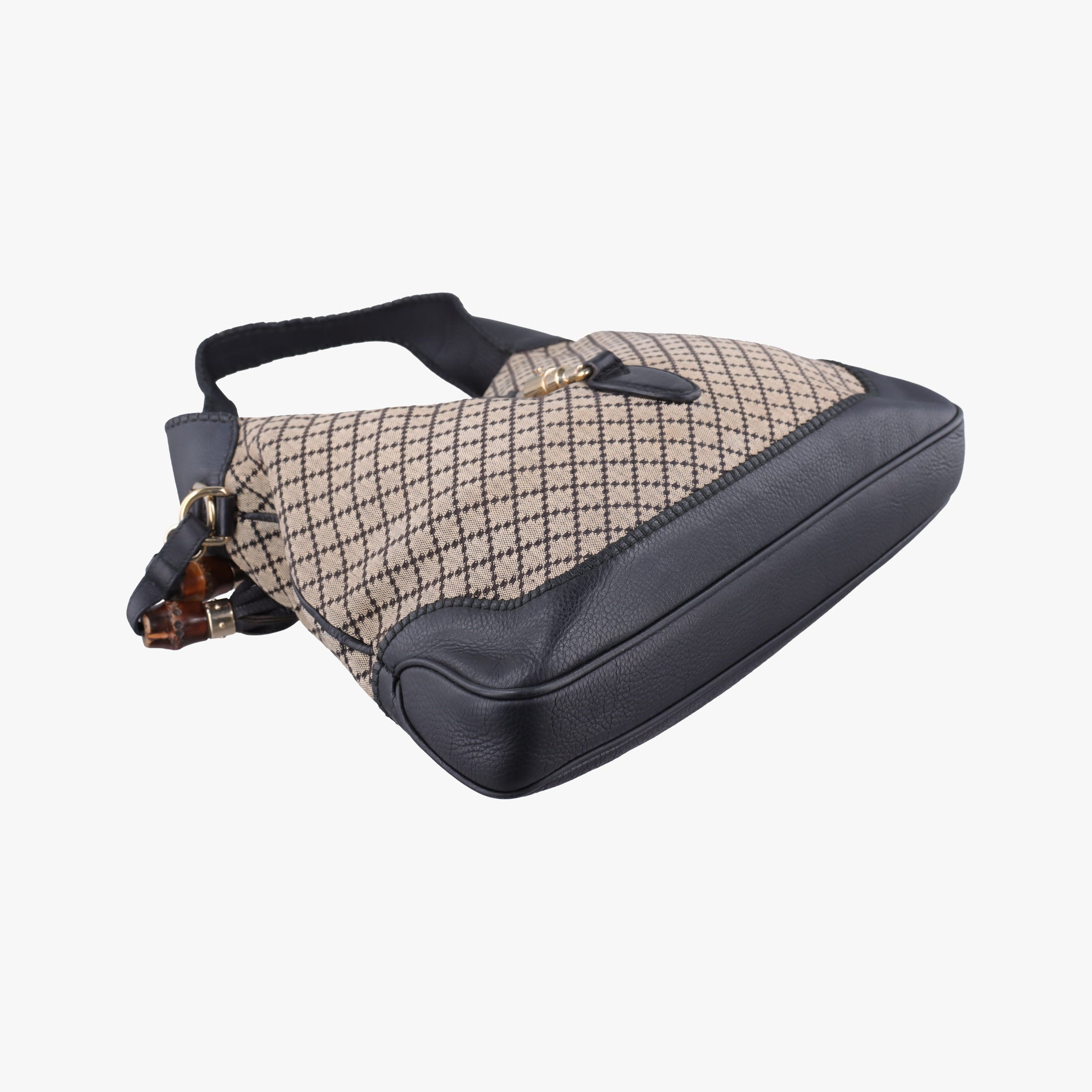 Pre-owned Gucci New Jackie Brown×Black canvas 246907 shoulderbag | stylenewstar