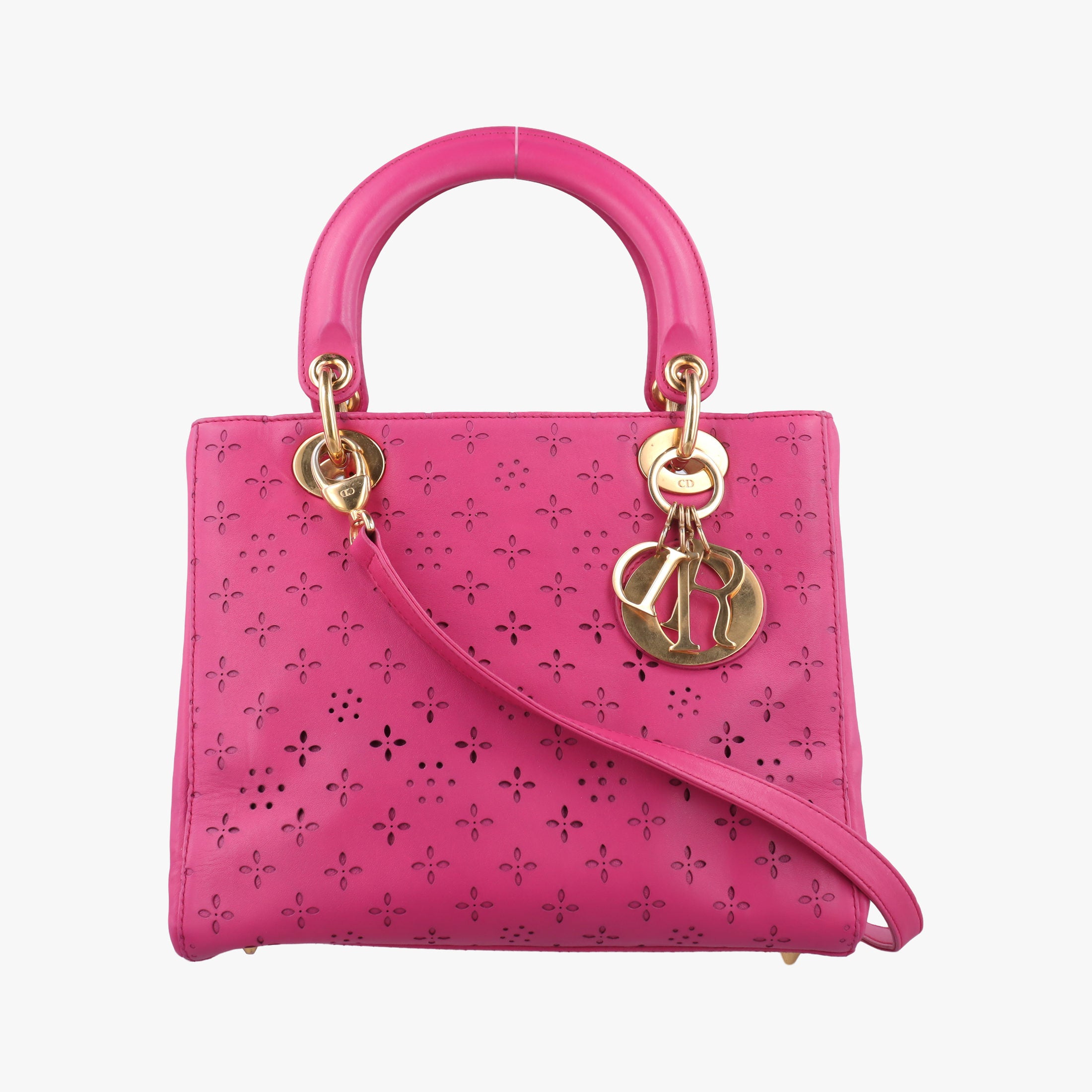 Secondhand Christian Dior Lady Dior Rose leather  shoulderbag | stylenewstar