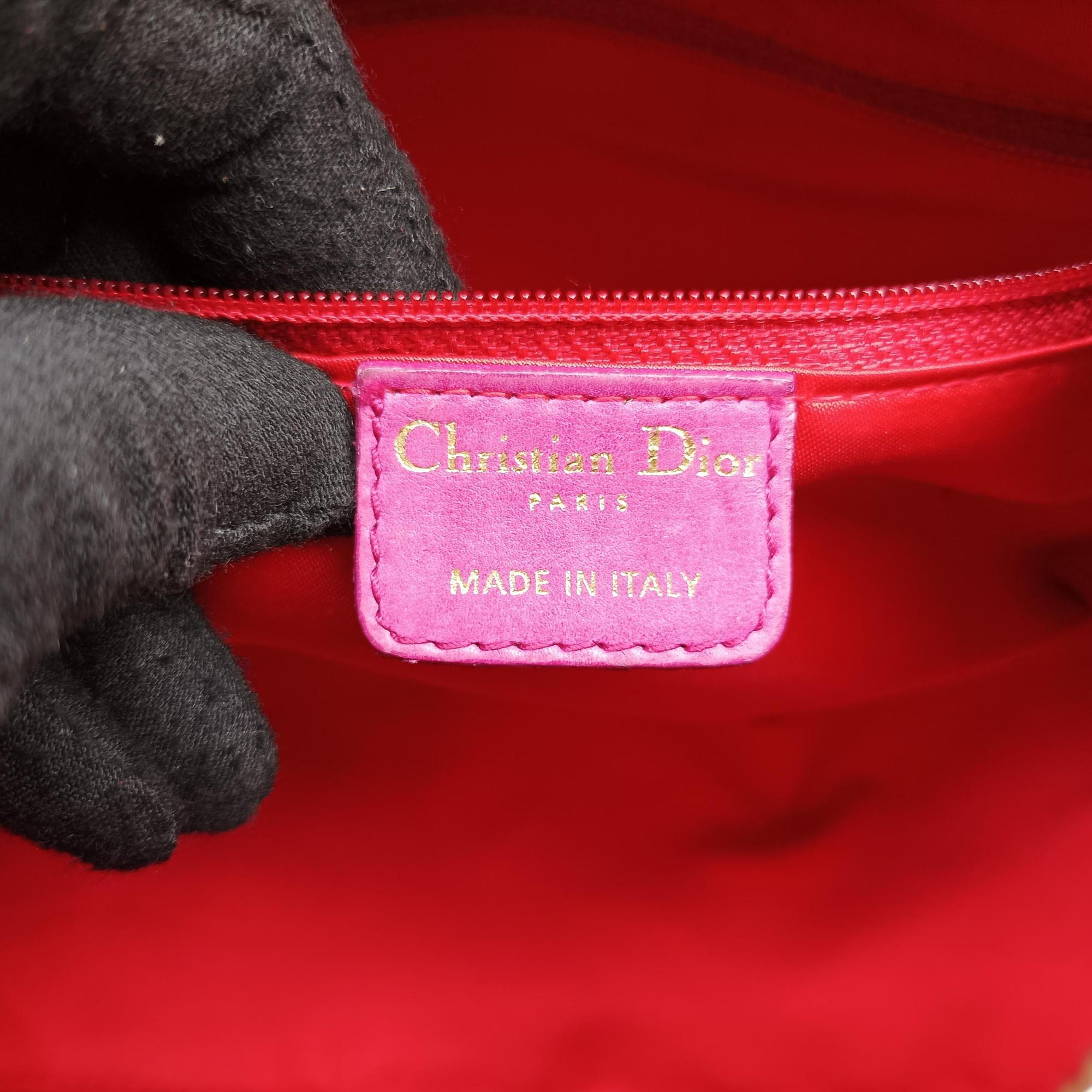 Secondhand Christian Dior Lady Dior Rose leather  shoulderbag | stylenewstar