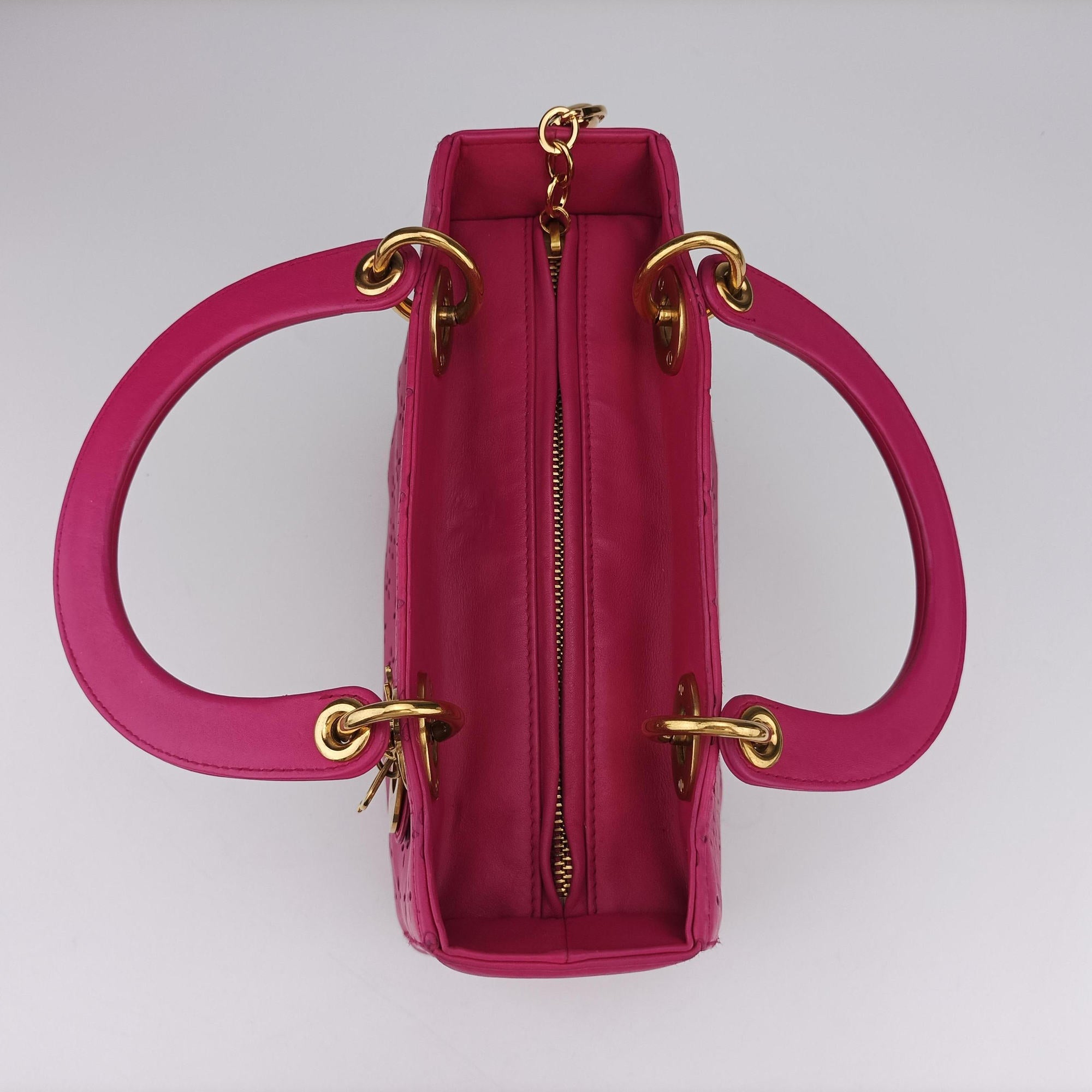 Secondhand Christian Dior Lady Dior Rose leather  shoulderbag | stylenewstar