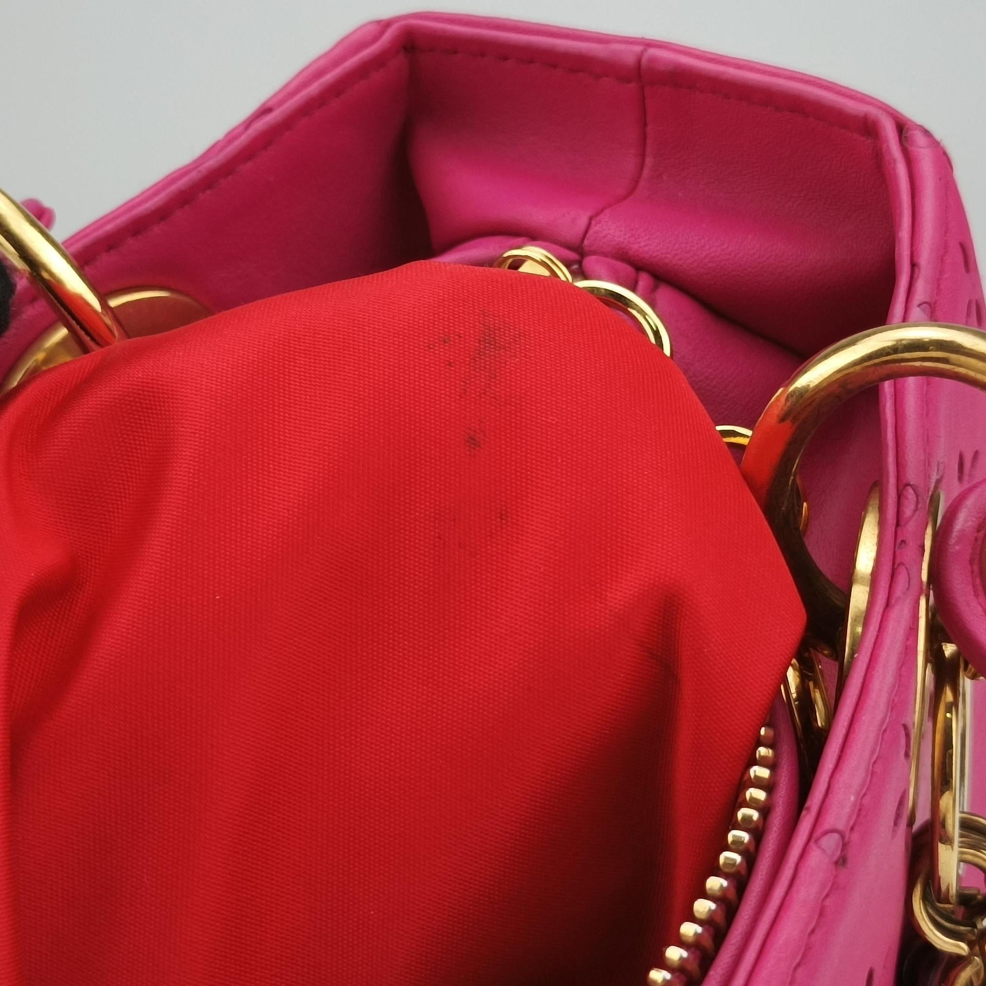 Secondhand Christian Dior Lady Dior Rose leather  shoulderbag | stylenewstar