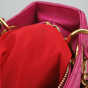 Secondhand Christian Dior Lady Dior Rose leather  shoulderbag | stylenewstar