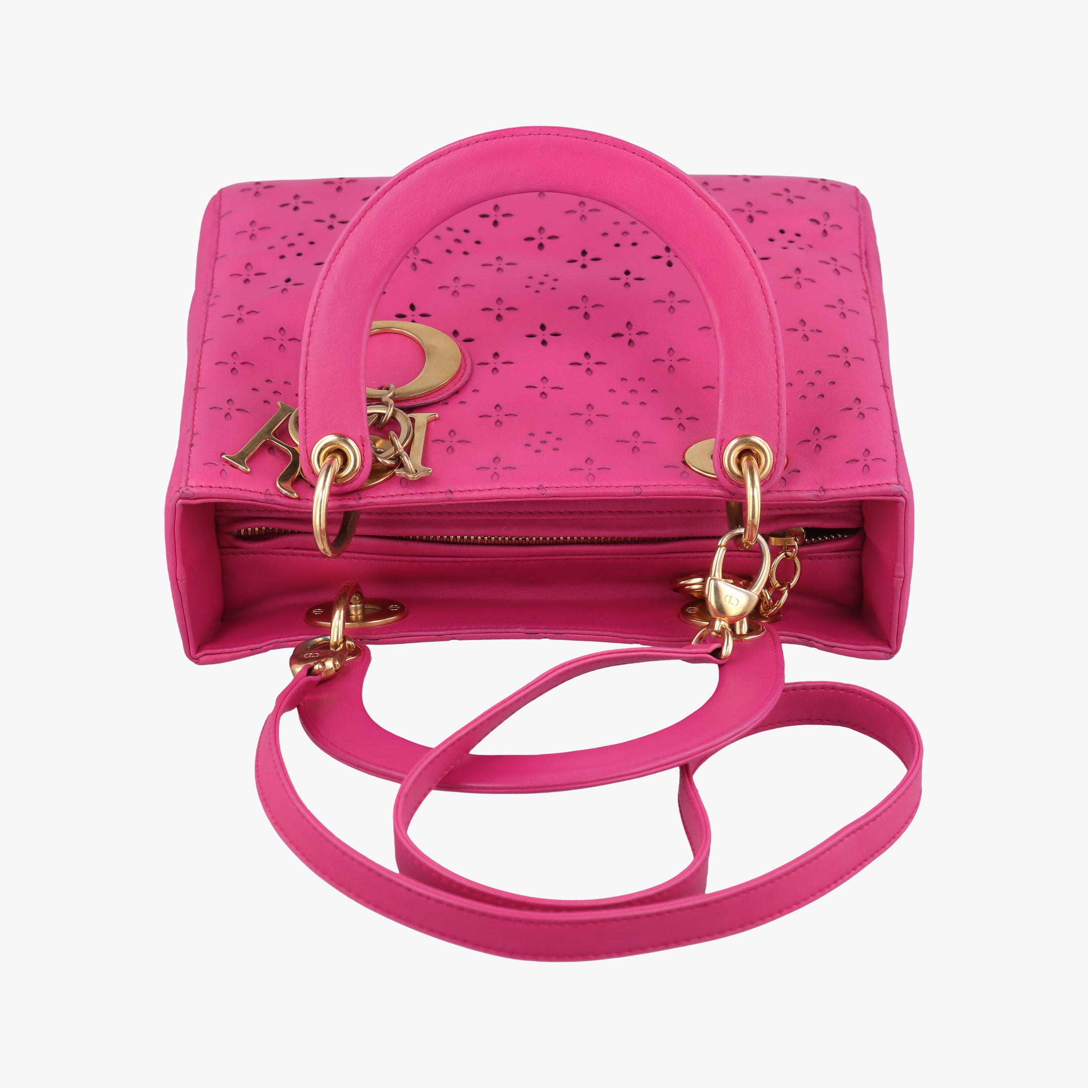 Secondhand Christian Dior Lady Dior Rose leather  shoulderbag | stylenewstar