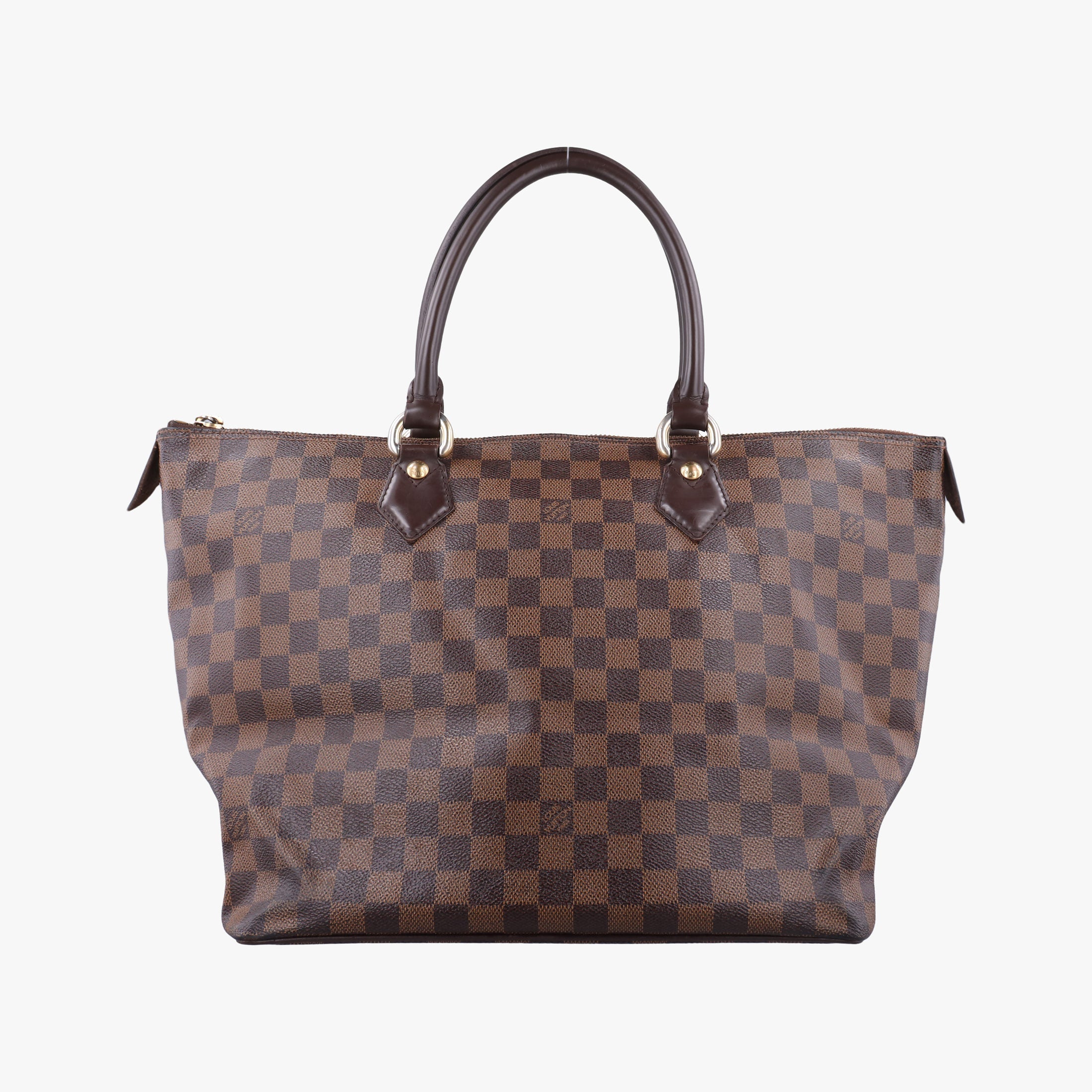 Pre-owned Louis Vuitton SALEYA MM EBENE Damier Canvas N51182 handbag | stylenewstar