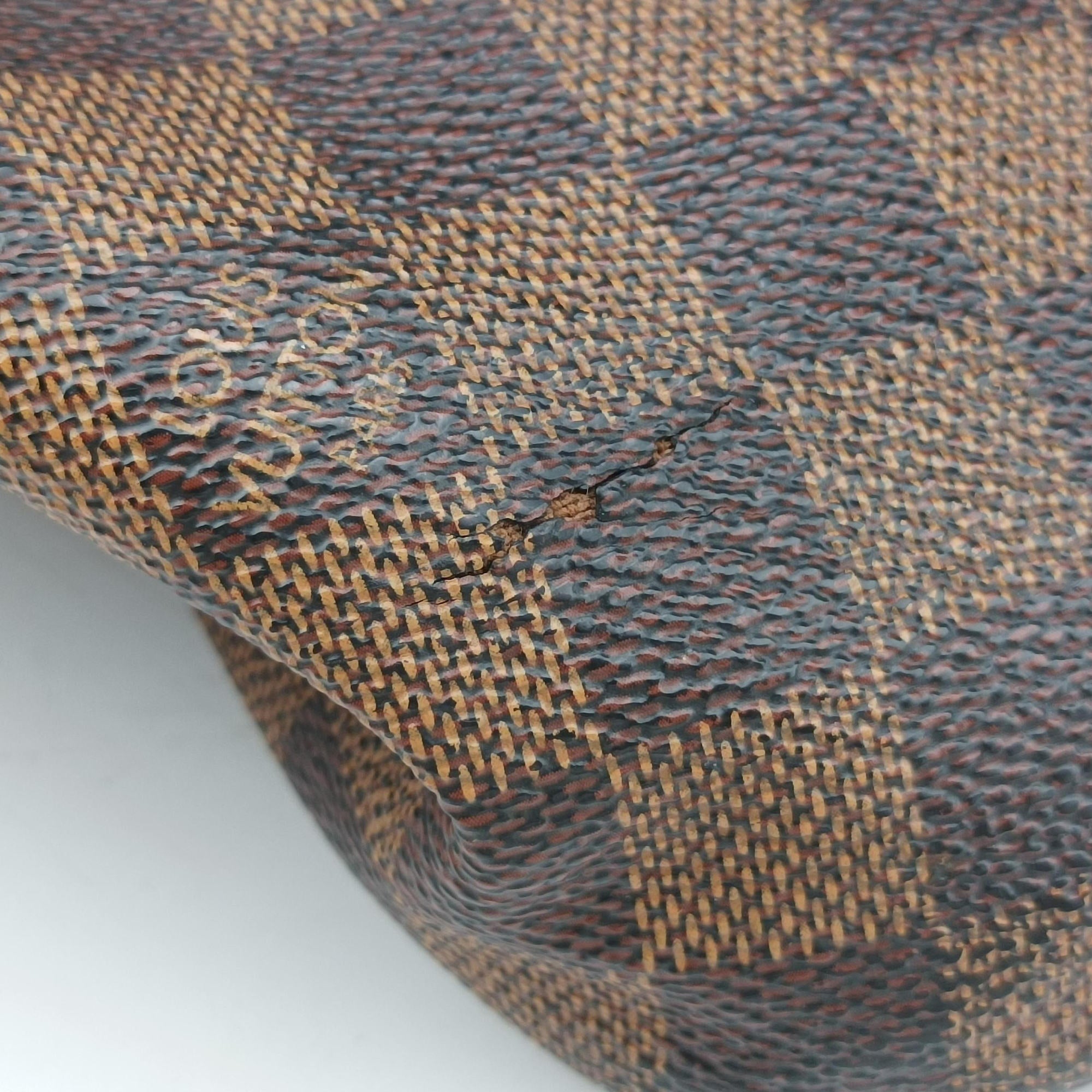 Pre-owned Louis Vuitton SALEYA MM EBENE Damier Canvas N51182 handbag | stylenewstar
