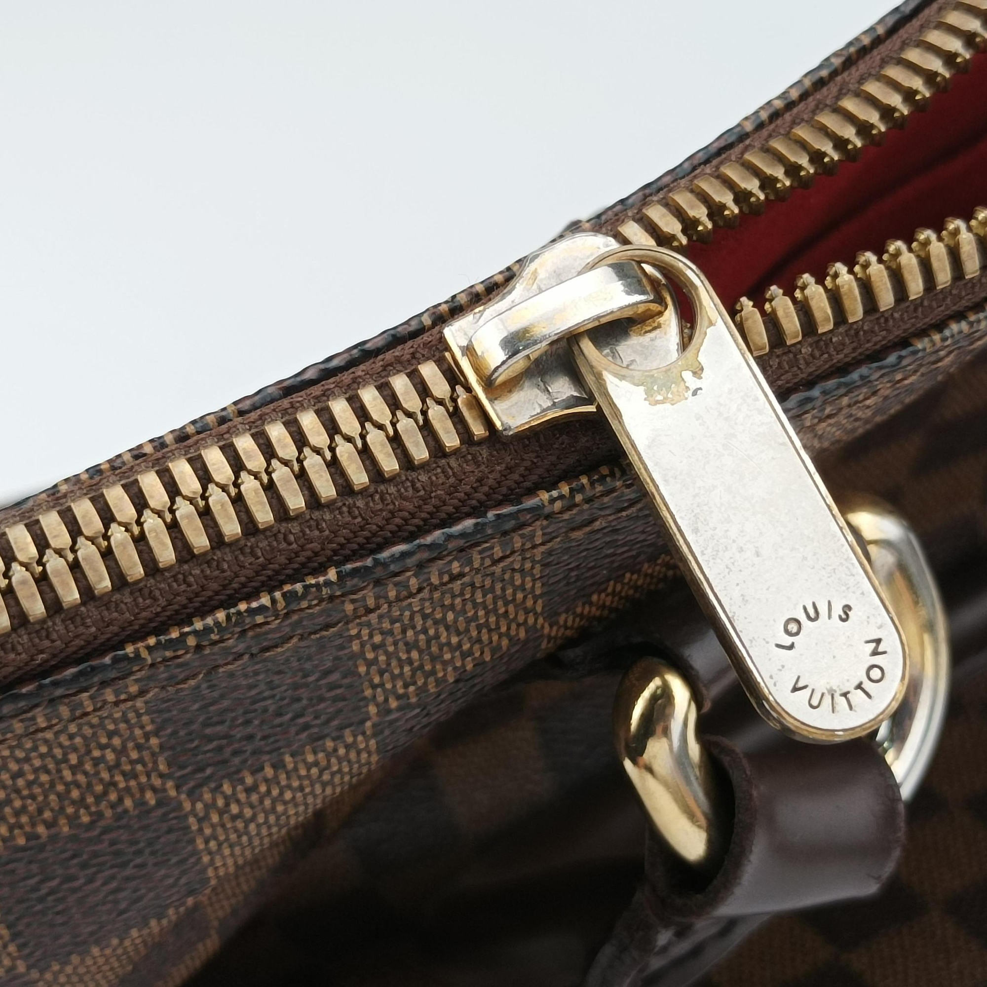 Pre-owned Louis Vuitton SALEYA MM EBENE Damier Canvas N51182 handbag | stylenewstar
