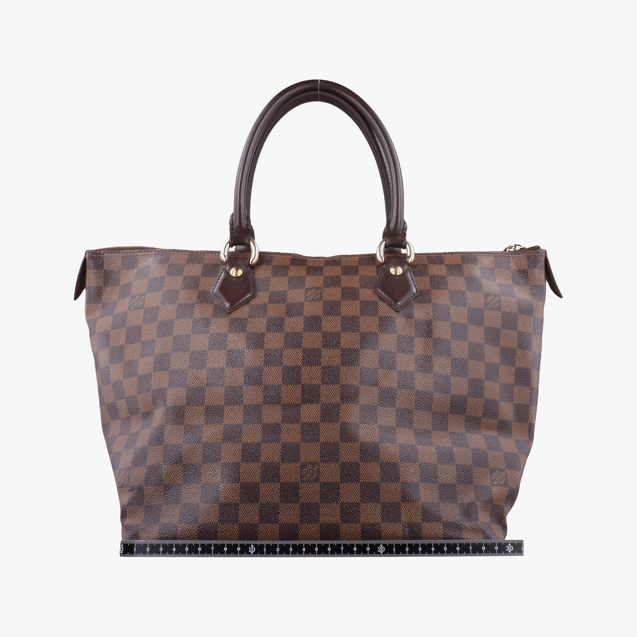 Pre-owned Louis Vuitton SALEYA MM EBENE Damier Canvas N51182 handbag | stylenewstar