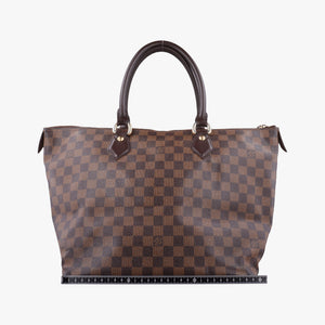 Pre-owned Louis Vuitton SALEYA MM EBENE Damier Canvas N51182 handbag | stylenewstar