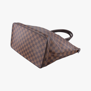 Pre-owned Louis Vuitton SALEYA MM EBENE Damier Canvas N51182 handbag | stylenewstar