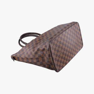 Pre-owned Louis Vuitton SALEYA MM EBENE Damier Canvas N51182 handbag | stylenewstar