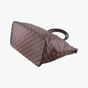 Pre-owned Louis Vuitton SALEYA MM EBENE Damier Canvas N51182 handbag | stylenewstar