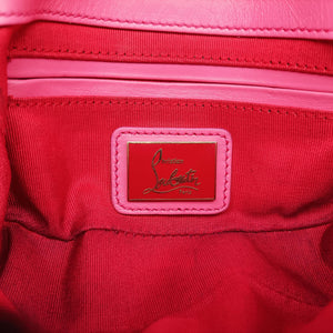 Pre-owned Christian Louboutin Sweet Charity Scarabe Spike Pink Leather  shoulderbag | stylenewstar