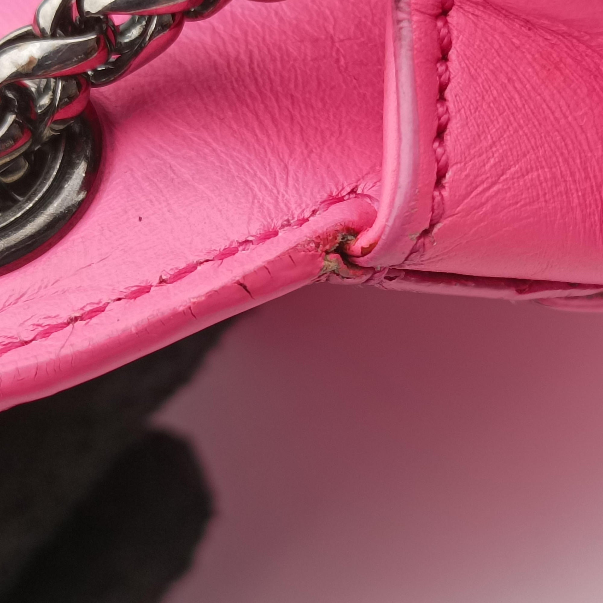 Pre-owned Christian Louboutin Sweet Charity Scarabe Spike Pink Leather  shoulderbag | stylenewstar